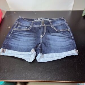 Wallflower Women's Denim Shorts Size 11 Hemmed Cuff Jean Blue